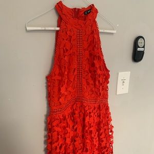 Red lace dress. New.